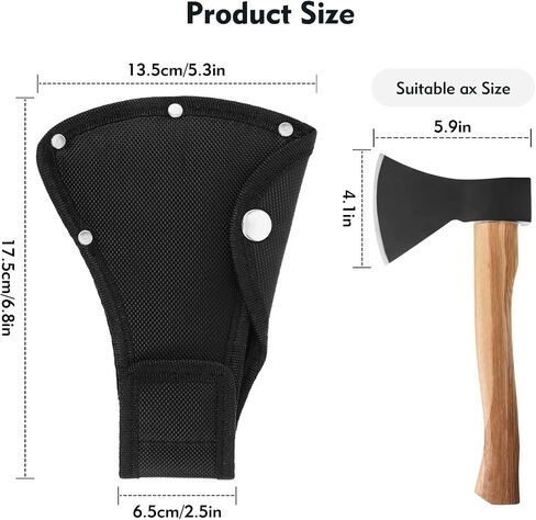 CdbC Hatchet Sheath، غطاء أكسفورد Hatchet للسلامة، غطاء حماية شفرة الفأس للتخييم في الهواء الطلق، واقي شفرة الفأس مع حلقة حزام in Kuwait