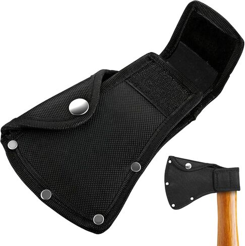 AKYZO Black Hatchet Head Sheath, Axe Sheath Cover for Axes, Outdoor Camping Axe Protection Cover, Axe Blade Protector with Belt Loop，Double Snap Hatcher Blade Protector in Saudi Arabia