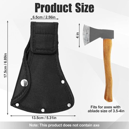 AKYZO Black Hatchet Head Sheath, Axe Sheath Cover for Axes, Outdoor Camping Axe Protection Cover, Axe Blade Protector with Belt Loop，Double Snap Hatcher Blade Protector in Saudi Arabia