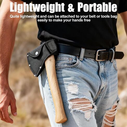 AKYZO Black Hatchet Head Sheath, Axe Sheath Cover for Axes, Outdoor Camping Axe Protection Cover, Axe Blade Protector with Belt Loop，Double Snap Hatcher Blade Protector in Saudi Arabia