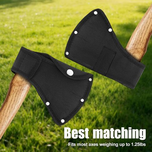 AKYZO Black Hatchet Head Sheath, Axe Sheath Cover for Axes, Outdoor Camping Axe Protection Cover, Axe Blade Protector with Belt Loop，Double Snap Hatcher Blade Protector in Saudi Arabia