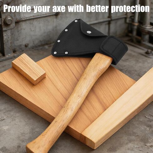 AKYZO Black Hatchet Head Sheath, Axe Sheath Cover for Axes, Outdoor Camping Axe Protection Cover, Axe Blade Protector with Belt Loop，Double Snap Hatcher Blade Protector in Saudi Arabia