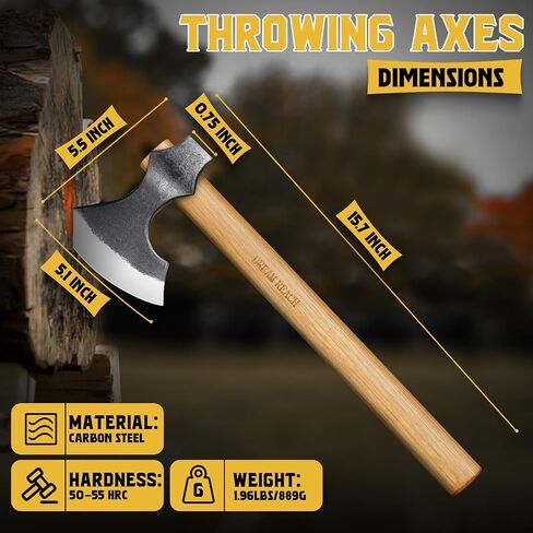 Throwing Axes 2 Pack - 16 in Viking Tomahawk Axe | Viking Throwing Axes, Hand Forged, for Backyard, Competition & Recreation, Gift for Men & Adults in Saudi Arabia