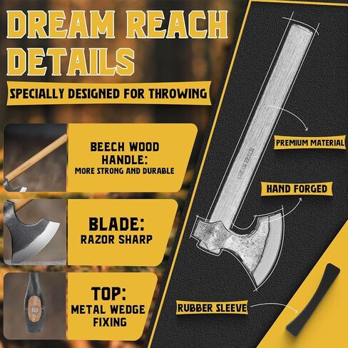 Throwing Axes 2 Pack - 16 in Viking Tomahawk Axe | Viking Throwing Axes, Hand Forged, for Backyard, Competition & Recreation, Gift for Men & Adults in Saudi Arabia