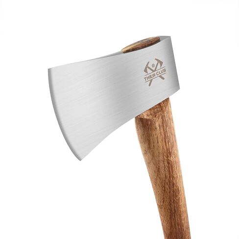 Camping Hatchet, 14.6" Survival Throwing Axe with Sheath, Survival Hatchet with Ergonomic Wood Handle for Camping, Chopping and Hiking in Saudi Arabia