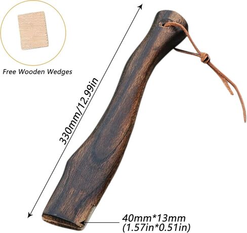 Hickory Wood Axe Handle Replacement - Universal Hatchet Handle 12.99 x 1.57 x 0.51 Inch for Camping Axes, Durable Splinter-Proof Replacement Axe in Saudi Arabia