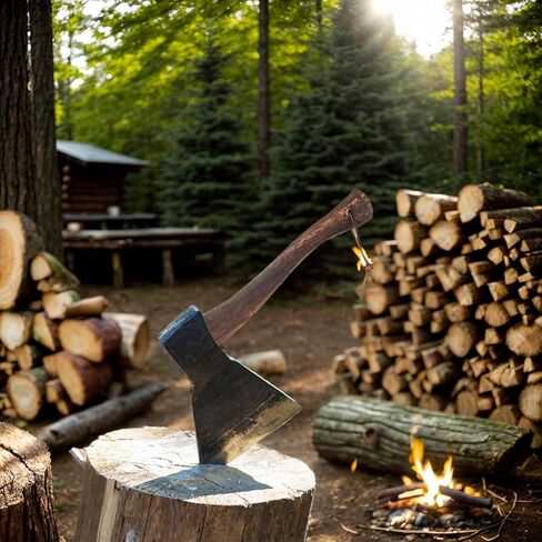 Hickory Wood Axe Handle Replacement - Universal Hatchet Handle 12.99 x 1.57 x 0.51 Inch for Camping Axes, Durable Splinter-Proof Replacement Axe in Saudi Arabia