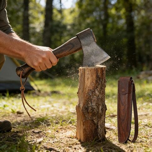 Universal Axe Handle - Hickory Wood Hatchet Handle Replacement-Durable Splinter-Proof Design for Camping Axes & Outdoor Tools, Easy to Install, Fits Most Hatchets in Saudi Arabia