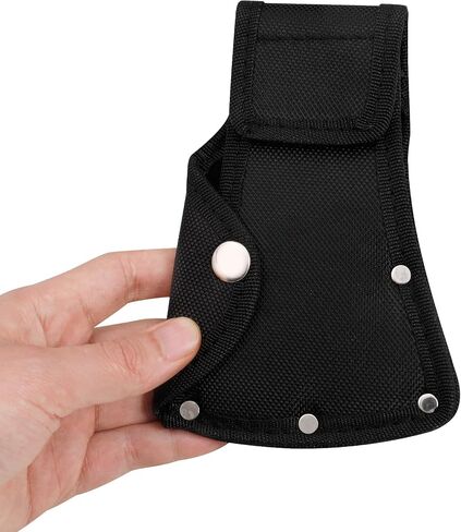 Hatchet Head Sheath Holster, Black Oxford Sheath for 1-1/4Lb Axe, Double Snap Hatchet Protector Cover with Belt Loop, Outdoor Camping Hiking Accessories in Saudi Arabia