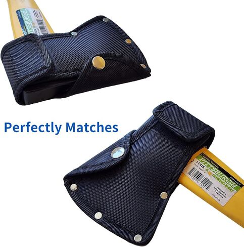 Hatchet Head Sheath Holster, Black Oxford Sheath for 1-1/4Lb Axe, Double Snap Hatchet Protector Cover with Belt Loop, Outdoor Camping Hiking Accessories in Saudi Arabia