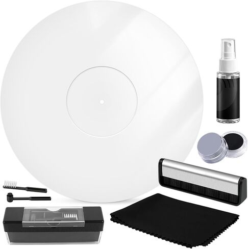 12-in-1 Vinyl Record Cleaning Kit,Turntable Cartridge Alignment Kit with Digital Scale,Azimuth Ruler,Alignment Protractor,Spirit Level,Velvet Brush,Stylus Brush,Record Mitts,Cleaning Cloth in Saudi Arabia