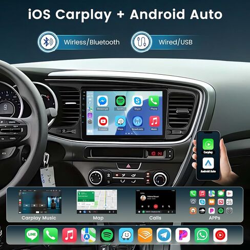Car Radio for Kia Optima K5 2013 2014 2015 | 9 inch Optima Touch Screen Stereo with Carplay / Android Auto, Supports Mirror Link, Bluetooth Call, SWC, FM/RDS, DSP, EQ in Saudi Arabia