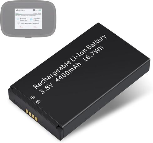 MiFi 8800L Battery Replacement for Inseego: 3.8V 4400mAh 16.7Wh Verizon | MiFi 7730L Battery for Novatel Jetpack MiFi 8800L 7730L Mobile Hotspot 40123117 in Kuwait