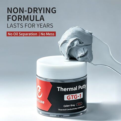 Thermal Putty - 10 Gram - >15W/mK High Performance Replacement for Thermal Paste and Thermal Pads, Non-Conductive Gap Filler for Server, GPU, VRAM, VGA Unit, IC Processor, PC & Console Cooling in Kuwait