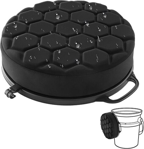 5 Gallon Bucket Seat for Yeti Loadout Bucket Only, 3" Thickened Foam Cushion, 360°Swivel Seats with Hang-It Hook, Seat lid for Dove Duck Hunting, Ice Fishing, Baseball, Camping, Gardening in Saudi Arabia