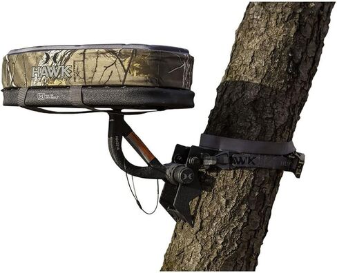 Hawk Any Angle 360 Degree Memory Foam Layered Steel Hunting Tree Seat with 7-Tilt Angle Adjustments, Black in Kuwait