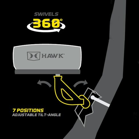 Hawk Any Angle 360 Degree Memory Foam Layered Steel Hunting Tree Seat with 7-Tilt Angle Adjustments, Black in Kuwait