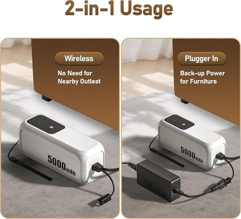Battery Pack for Reclining Furniture, 5000mAh with LCD Display & Charger | 2-Pin Electric Recliner Rechargeable Battery for Lift Chair, Sofa, Couch Lift, Furniture in Kuwait