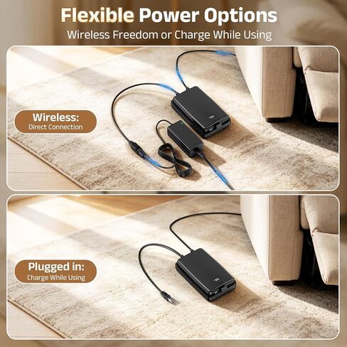 3500mAh Universal Battery Pack for Reclining Furniture | LED Display, 2-Pin connector, Wireless, Compatible with Electric Recliner, Power Sofa, Couch, Sectional, and Lift Chairs in Kuwait