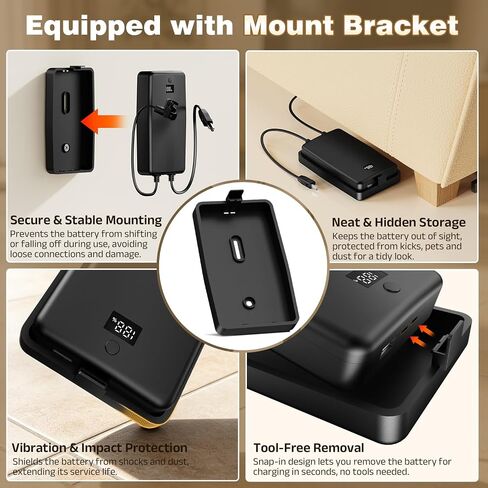 3500mAh Universal Battery Pack for Reclining Furniture | LED Display, 2-Pin connector, Wireless, Compatible with Electric Recliner, Power Sofa, Couch, Sectional, and Lift Chairs in Kuwait