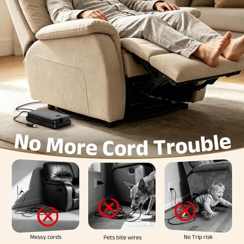 3500mAh Universal Battery Pack for Reclining Furniture | LED Display, 2-Pin connector, Wireless, Compatible with Electric Recliner, Power Sofa, Couch, Sectional, and Lift Chairs in Kuwait