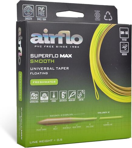 Airflo Superflo Max Universal Taper Floating Fly Line | Versatile All-Around Taper Handles a Wide Range of Fly Sizes and Fishing Situations in Saudi Arabia