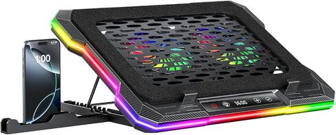 ChillCore 2 Detachable Fans RGB Gaming Laptop Cooling Pad, Rapid Cooling for 15.6-19.3" Laptops, Variable Speed Control, 8 Adjustable Heights - K6 RGB in Saudi Arabia