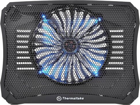 Thermaltake Massive V20 Steel Mesh Panel Single 200mm Blue LED Fan Adjustable Speed Control 10"-17" Laptop Notebook Cooling Pad CL-N004-PL20BL-A in Saudi Arabia
