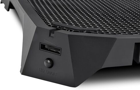 Thermaltake Massive V20 Steel Mesh Panel Single 200mm Blue LED Fan Adjustable Speed Control 10"-17" Laptop Notebook Cooling Pad CL-N004-PL20BL-A in Saudi Arabia