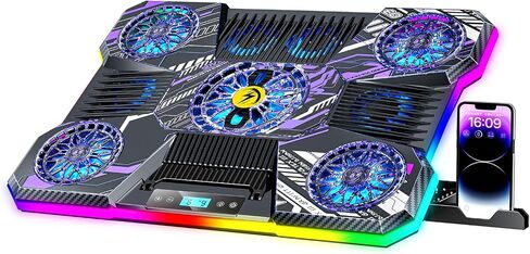 ChillCore RGB Laptop Cooling Pad, Laptop Fan Cooling Pad 9 Fans in Saudi Arabia
