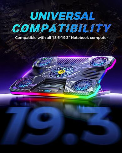 ChillCore RGB Laptop Cooling Pad, Laptop Fan Cooling Pad 9 Fans in Saudi Arabia