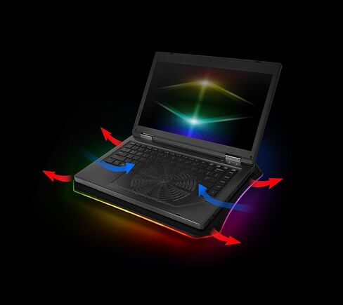 Thermaltake Massive 20 RGB Steel Mesh Panel Single 200mm Fan 10"‐19" Laptop Notebook Cooling Pad CL‐N014‐PL20SW‐A in Saudi Arabia
