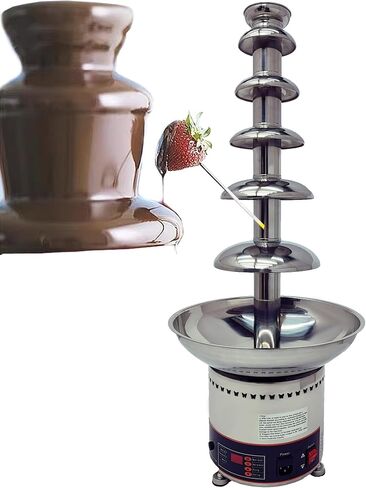 Chocolate Fountain Machine for Party 4 Tiers Stainless Steel Hot Chocolate Fountain Chocolate Waterfall Fountain Chocolate Fondue Fountain for Wedding Company Birthday Party 110V in Saudi Arabia