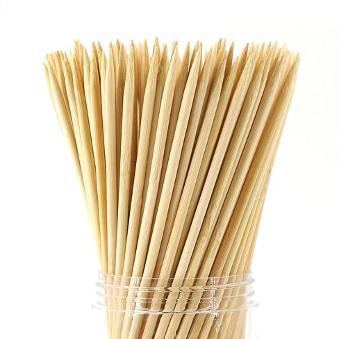 Party Hippo 14 Inch Natural Bamboo Skewers, 4mm Thick, 100 Pack – BBQ Kabob Sticks for Grilling, Fruit, Chocolate Fountain, Crafts & Parties – More Size Choices /8"/10"/12"/14"/16" (14" / 100 ct) in Saudi Arabia