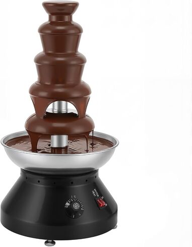 5-Tier Chocolate Fountain, 7lbs Hot Chocolate Fondue Tower with Temp Knob | 230W Pure Copper Motor, 86-230°F Stainless Steel Chocolate Melting Heating Machine for Nacho Cheese Liqueurs Party Wedding in Saudi Arabia