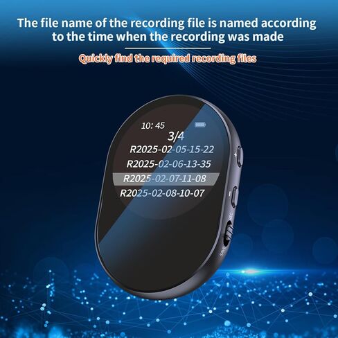 128GB small‌ Voice Recorder,Voice-activated recording,with playback and password management,AI noise and Scheduled recording,reduction Portable recording device,for meetings/lectures/classroom,MP3 in Saudi Arabia
