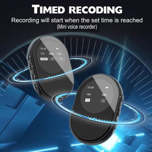 128GB small‌ Voice Recorder,Voice-activated recording,with playback and password management,AI noise and Scheduled recording,reduction Portable recording device,for meetings/lectures/classroom,MP3 in Saudi Arabia