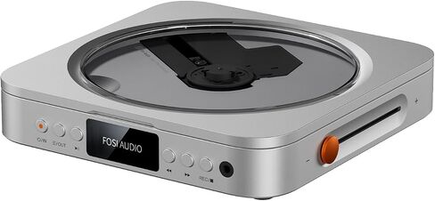 Fosi Audio Merak CD Player Portable Home Audio Desktop HiFi USB CD Ripping | All-in-One Audio Design, Remote Control, OLED Display, USB-A, 3.5mm Headphone Jack, LINE, OPT, 12V Trigger, DC 5V / 2A in Saudi Arabia