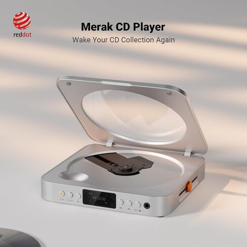 Fosi Audio Merak CD Player Portable Home Audio Desktop HiFi USB CD Ripping | All-in-One Audio Design, Remote Control, OLED Display, USB-A, 3.5mm Headphone Jack, LINE, OPT, 12V Trigger, DC 5V / 2A in Saudi Arabia