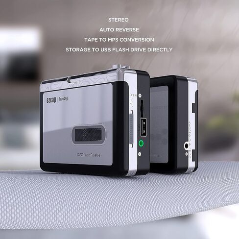 Cassette to MP3 Converter, Digital Cassette Player Converts Tape to MP3 into USB Flash Drive, No PC Required No Bluetooth in Saudi Arabia