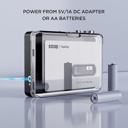 Cassette to MP3 Converter, Digital Cassette Player Converts Tape to MP3 into USB Flash Drive, No PC Required No Bluetooth in Saudi Arabia