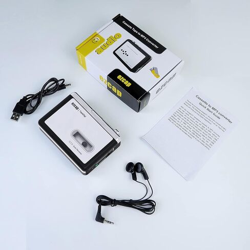 Cassette to MP3 Converter, Digital Cassette Player Converts Tape to MP3 into USB Flash Drive, No PC Required No Bluetooth in Saudi Arabia