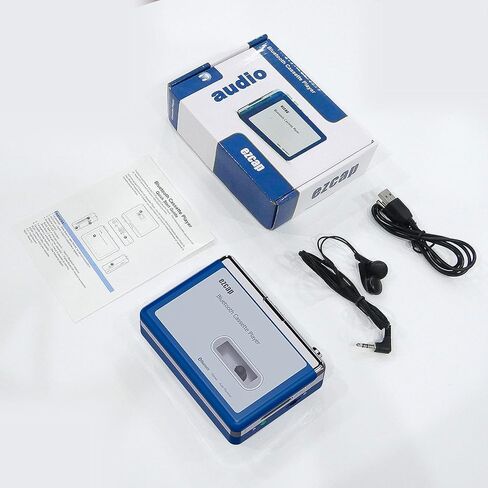 Bluetooth Cassette Player, Walkman Tape Player with 3.5mm Jack Headphone and Speaker, Auto Reverse Function, USB Power/AA Battery Power in Saudi Arabia