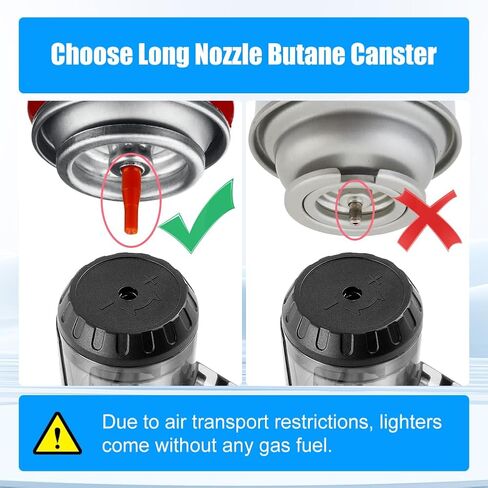 2 Pack Torch Lighter Windproof Single Jet Flame Refillable Butane Lighter | Visible Fuel Tank, Adjustable Torch Flame,Gas Lighter for Candle Camping Grill BBQ Fireplace (Butane Not Included) in Saudi Arabia