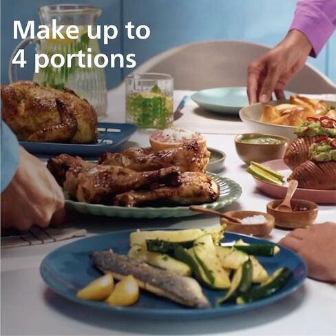 Philips 3000 Series Dual Basket Air Fryer, 8 Ways to Cook, 9.5 Qt, Black | Auto-Sync finishes two foods together, RapidAir technology for even crisping, dishwasher-safe (NA351/00) in Saudi Arabia
