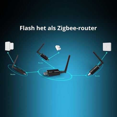 SONOFF Zigbee 3.0 USB Dongle Plus-E Gateway, Universal Wireless Zigbee USB Adapter with Antenna for Home Assistant, Open HAB, Zigbee2MQTT etc in Saudi Arabia