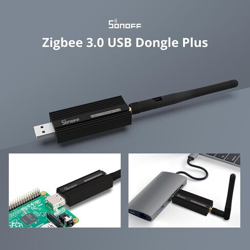 SONOFF Zigbee 3.0 USB Dongle Plus Gateway, Universal Zigbee USB Gateway with Antenna for Home Assistant, IoBroker, Wireless Zigbee 3.0 USB Adapter(1 Pack) in Saudi Arabia