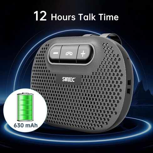 Bluetooth Speaker for Car Hands Free, Wireless Speakerphone for Cell Phone | Handsfree Car Kit, Visor Clip, Support Siri Google Voice Assistant - BC966C in Saudi Arabia