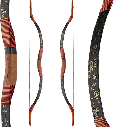 SF Archery Traditional Recurve Bow, Competitive Longbow, Mongolian Laminated Hunting Horse Bow, Left Right Hand Bow for Adults Youth Beginners Enthusiasts 25-50lbs in Saudi Arabia