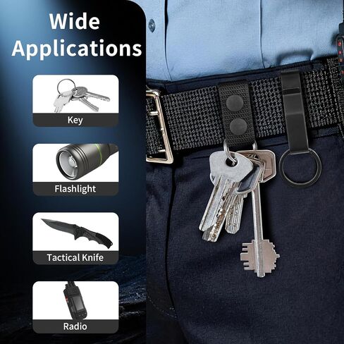 5 Pcs Belt Keepers for Duty Belt, 4 Pcs 1000D Nylon Keepers with 1 Stainless Steel Key Clip Holder, Fits Up to 2.25" Wide Belts for Police, Law Enforcement, Correctional Officer and Tactical Belts in Saudi Arabia